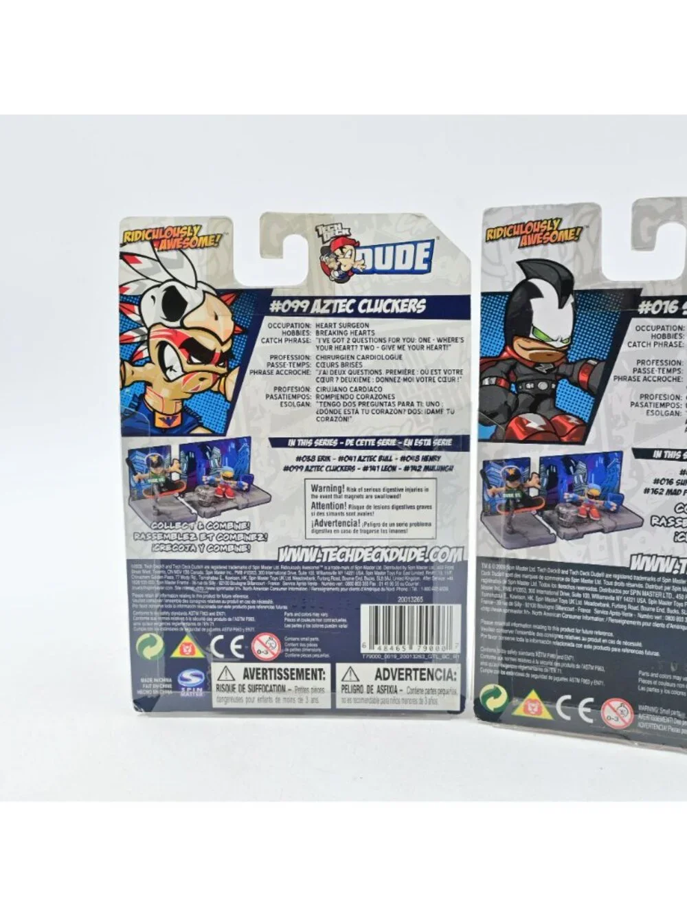 Tech Deck Dudes Street Crew Aztec Cluckers 099 Superfinger 016 Figures 2Pack New